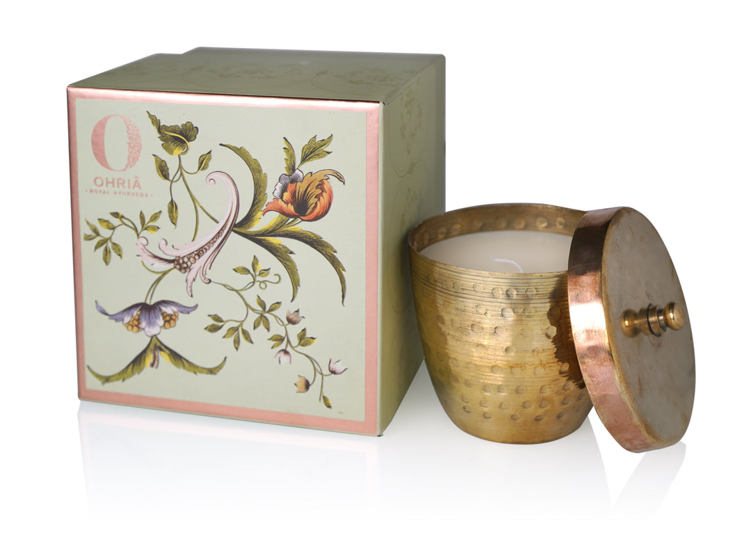 NIGHT JASMINE & MINT LUXURY COPPER/BRASS CANDLE
